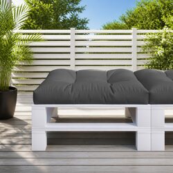 Pallet Cushion Black 80x80x12 cm Outdoor Garden Sofa Seat Pad Cushion