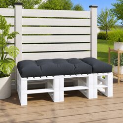 Pallet Cushion Specs: 120x80x12 cm Grey Polyester Seat Pad