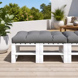 Pallet Cushion Grey 120x80x12 cm with Hollow Fibre Filling