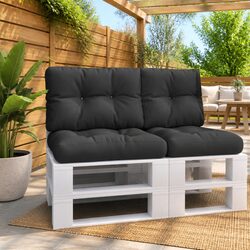 Black Pallet Cushion Specifications: 50x40x12 cm, Durable Material
