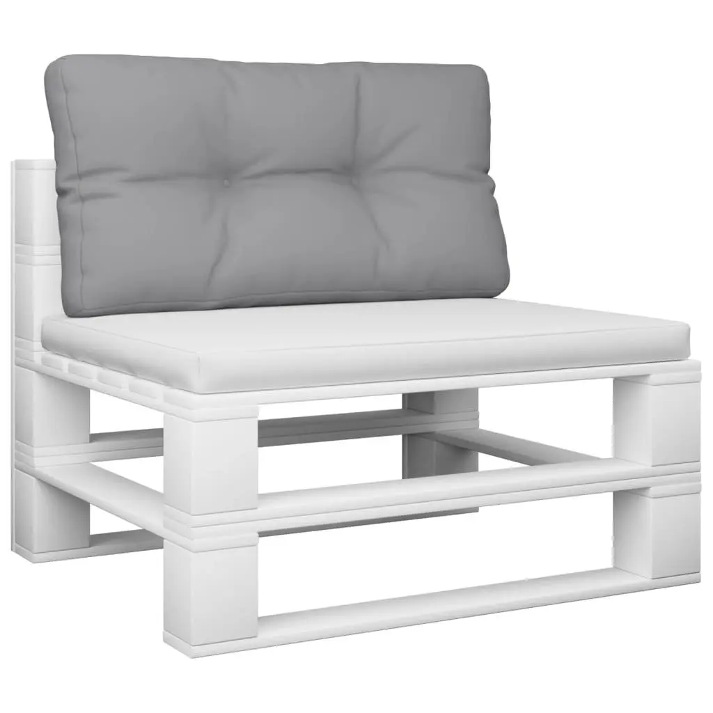 Pallet Cushion Grey 70x40x12 cm with Polyester Fabric