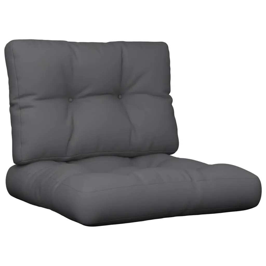 Pallet Cushions 2 pcs Anthracite Outdoor Garden Furniture Seat Pad Decor
