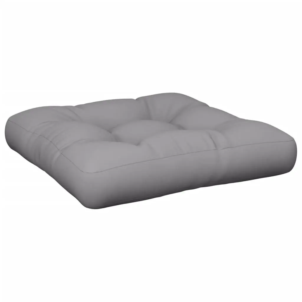 Pallet Cushions 2 pcs Grey Fabric Outdoor Garden Sofa Seat Pad Filling