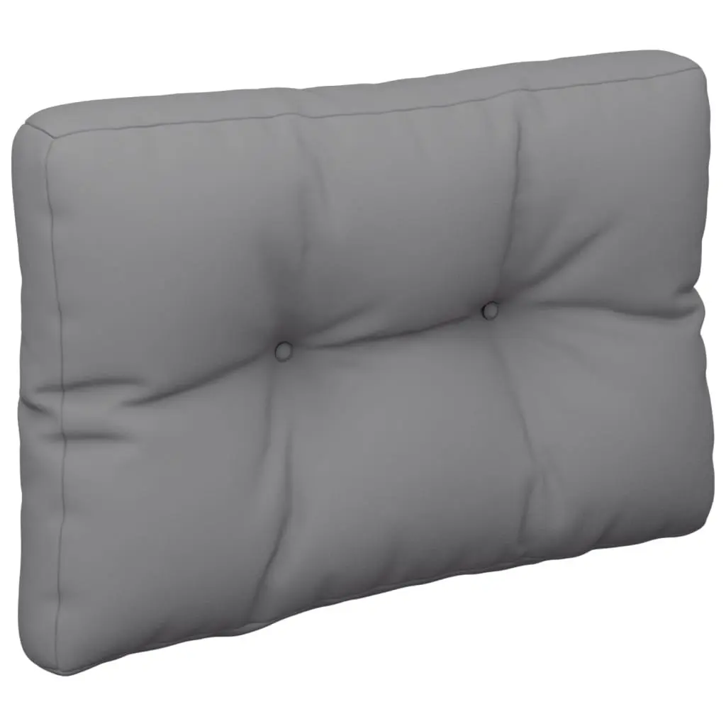 Pallet Cushions 2 pcs Grey Fabric Outdoor Garden Sofa Seat Pad Filling