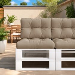Pallet Cushions Set of 2 - Taupe Polyester Fabric