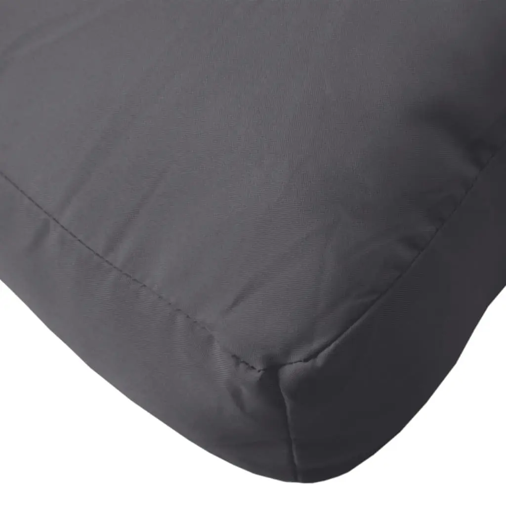Pallet Cushions 2 Piece Outdoor Sofa Chair Seat Pads Anthracite Soft Filling Durable Polyester Fabric