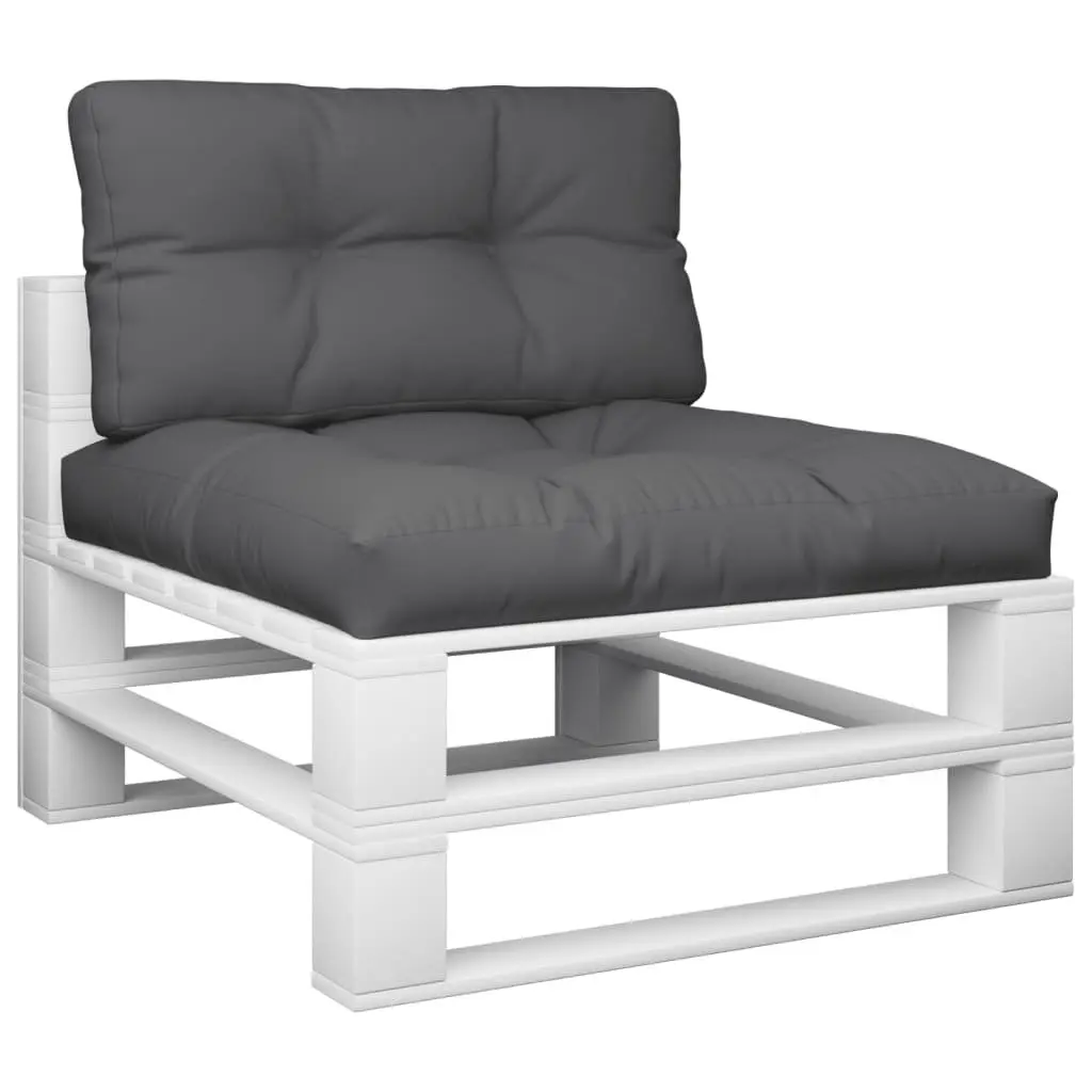 Pallet Cushions 2 Piece Outdoor Sofa Chair Seat Pads Anthracite Soft Filling Durable Polyester Fabric