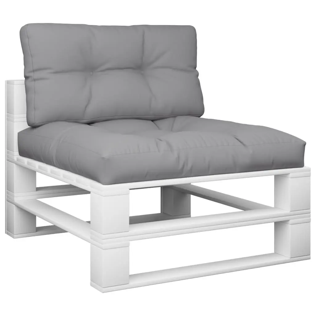 Pallet Cushions Outdoor Garden Sofa Seat Pads Grey Fabric 2 Pack