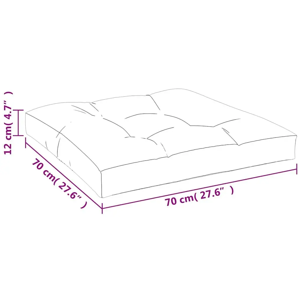 Pallet Cushions 2 pcs Black Outdoor Garden Sofa Seating Pad Decorative Pillow