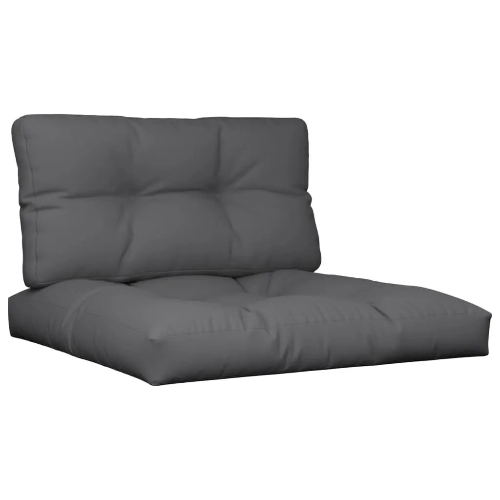 Pallet Cushions 2 pcs Anthracite Outdoor Garden Sofa Seat Pad Cushion Set