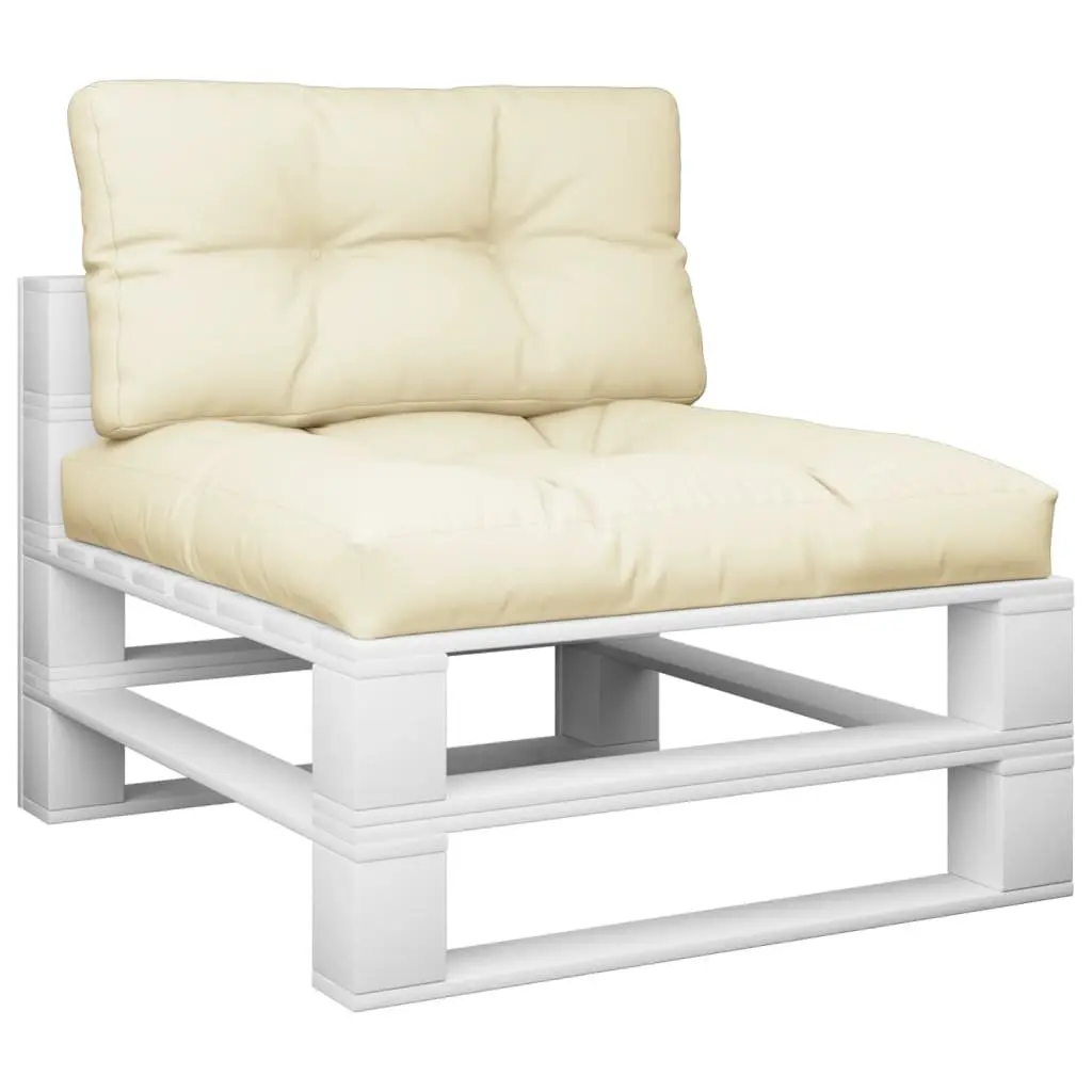 Pallet Cushions 2 pcs Cream Outdoor Garden Sofa Seat Pads Soft Comfortable