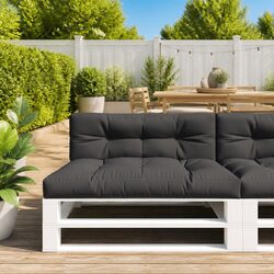 Pallet Cushions Set: Anthracite, 2 Pieces, Water-Resistant