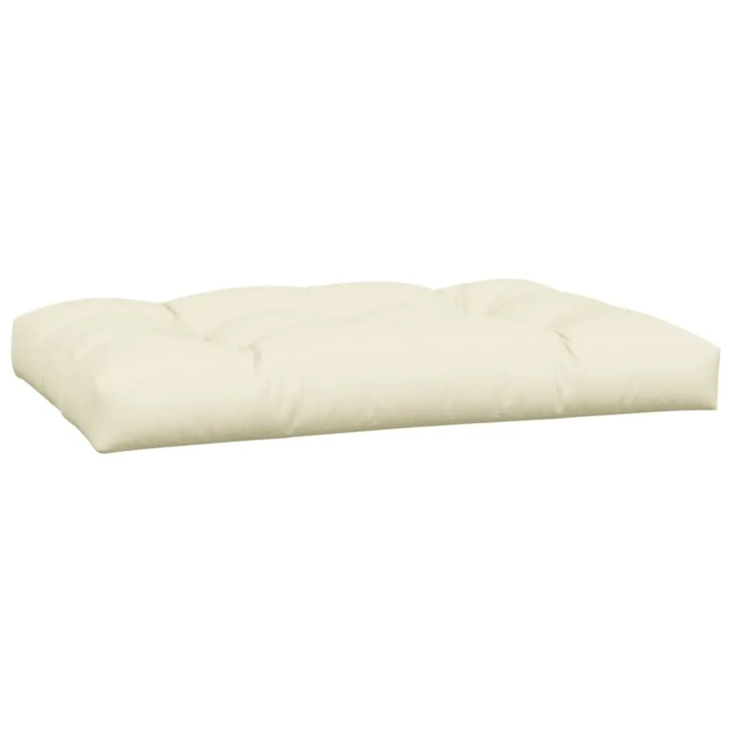 Pallet Cushions 2 pcs Cream Polyester Fabric, Water Resistant