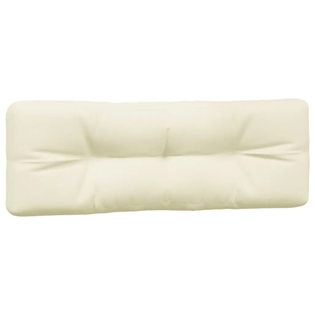Pallet Cushions 2 pcs Cream Polyester Fabric, Water Resistant