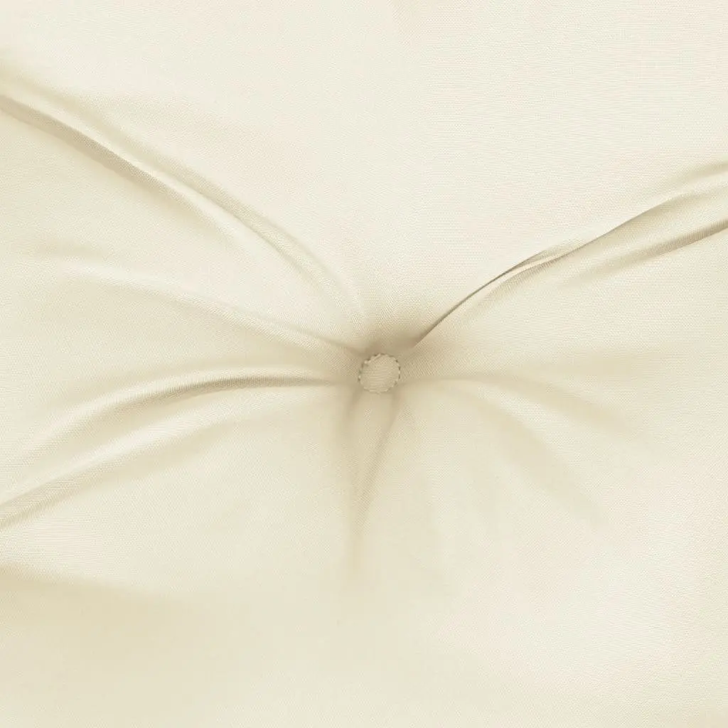 Pallet Cushions 2 pcs Cream Polyester Fabric, Water Resistant