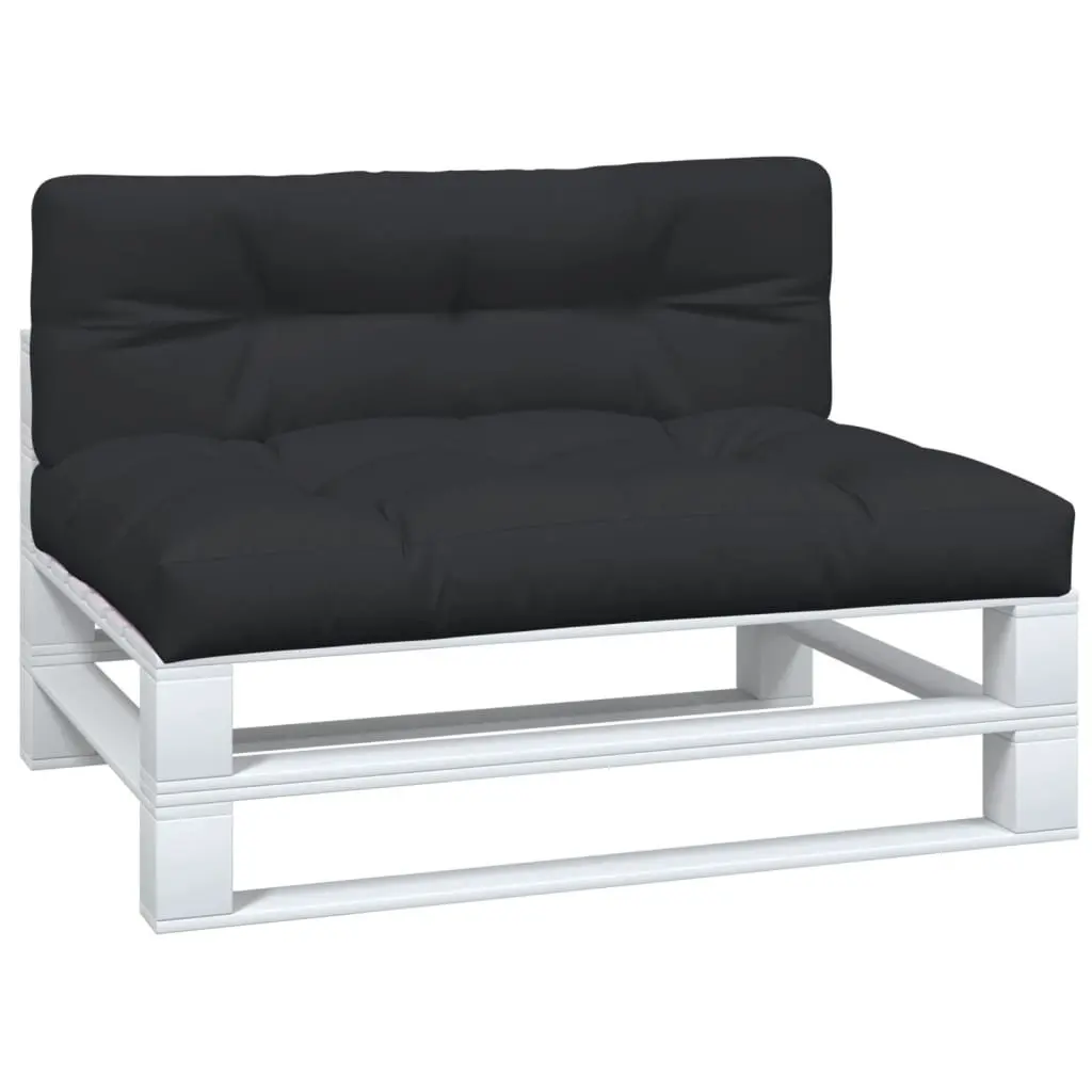 Pallet Cushions 2 pcs Black Outdoor Garden Sofa Seat Pad Chair Cushion Set