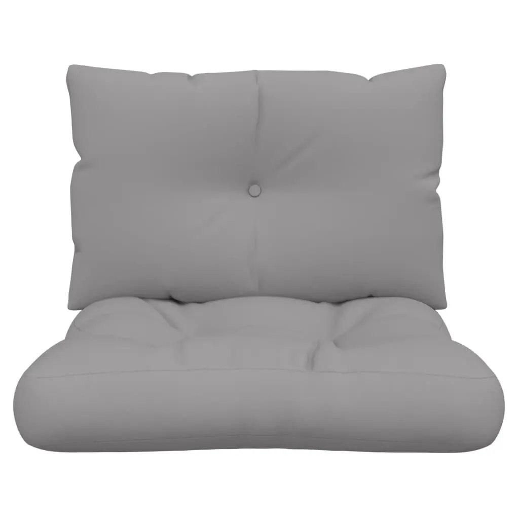 Pallet Cushions 2 Pieces Grey Outdoor Garden Sofa Pad Seating Decor Polyester