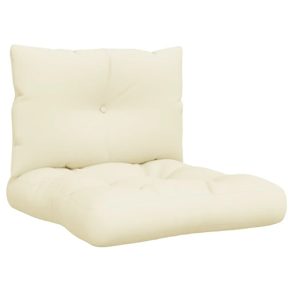 Pallet Cushions Outdoor Indoor Use Cream 2 Piece