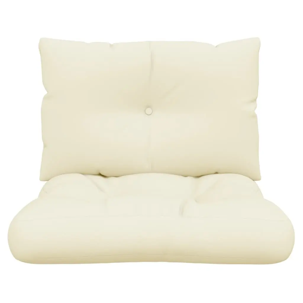 Pallet Cushions Outdoor Indoor Use Cream 2 Piece