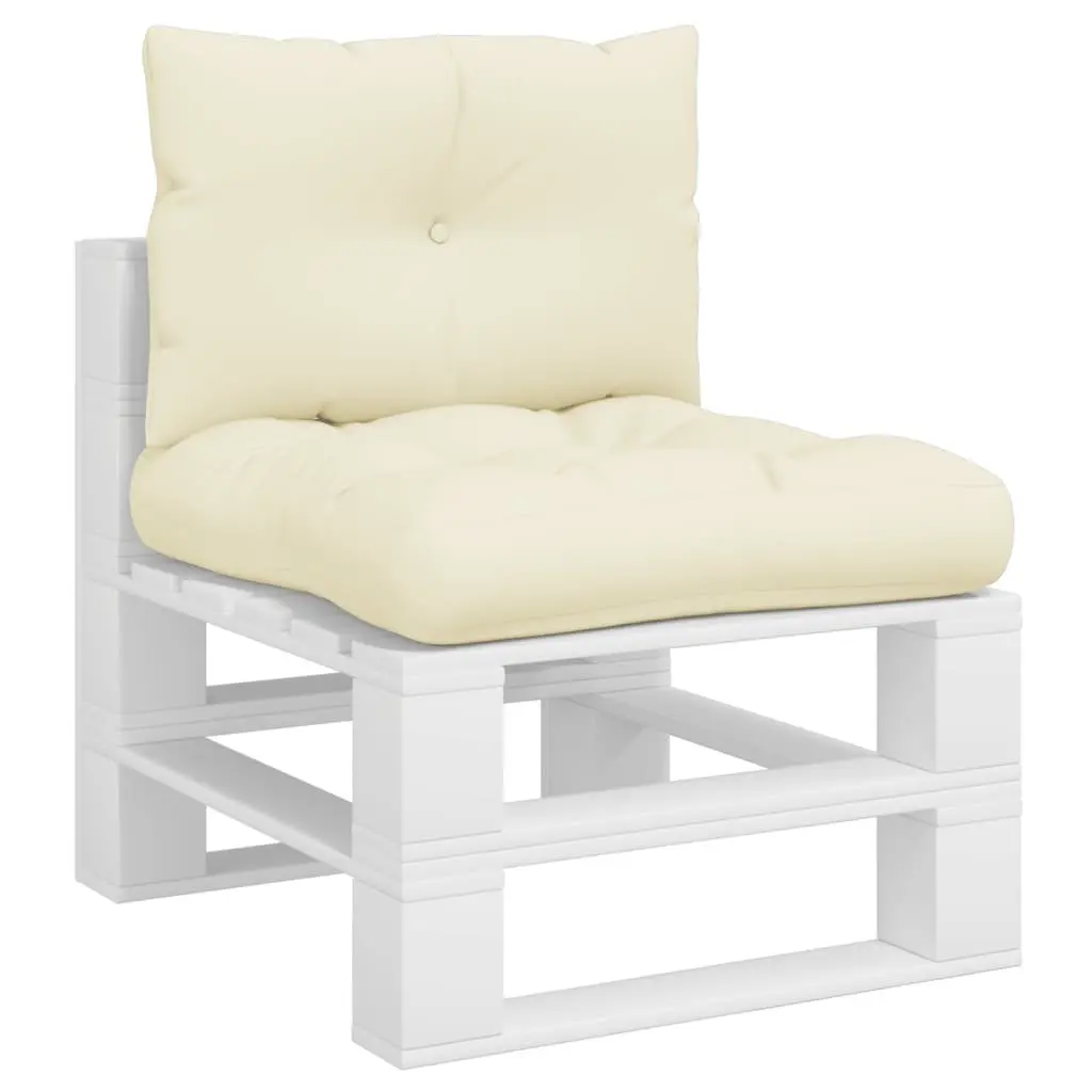 Pallet Cushions Outdoor Indoor Use Cream 2 Piece