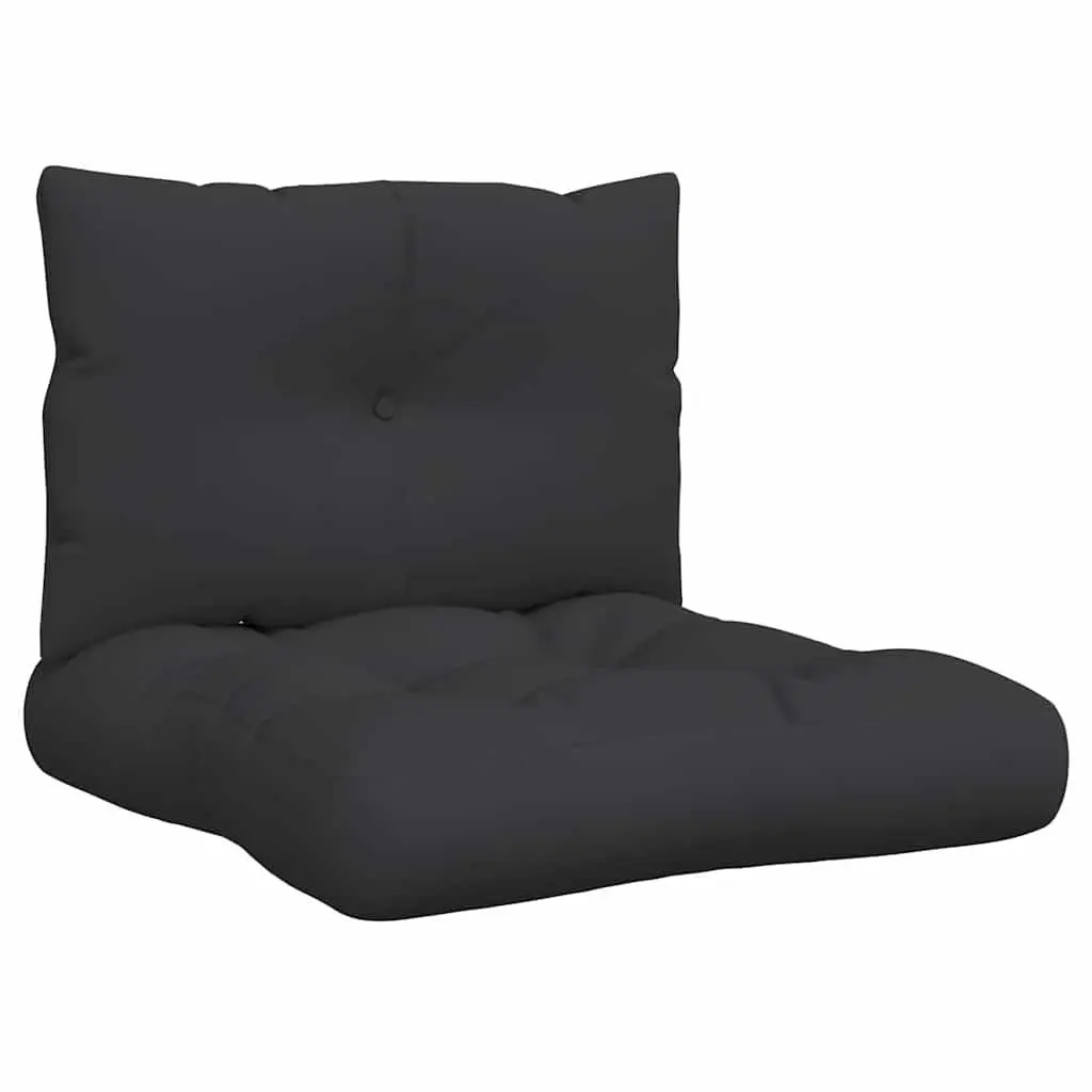 Pallet Cushions 2 pcs Black Outdoor Garden Sofa Seat Pad Filling Comfort Decor