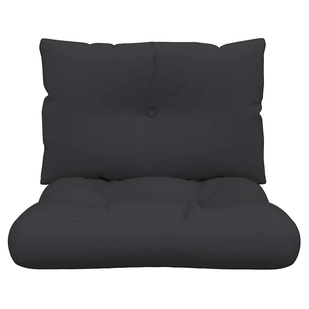 Pallet Cushions 2 pcs Black Outdoor Garden Sofa Seat Pad Filling Comfort Decor