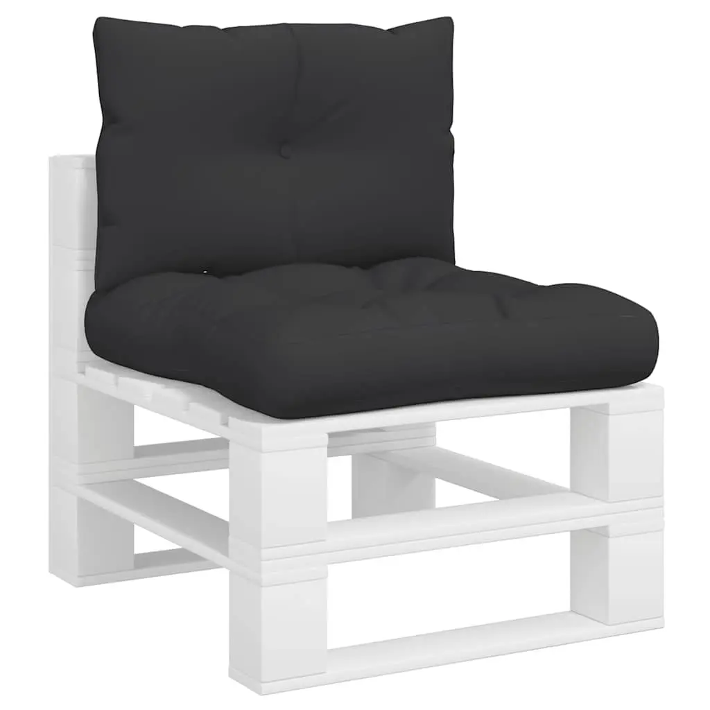 Pallet Cushions 2 pcs Black Outdoor Garden Sofa Seat Pad Filling Comfort Decor