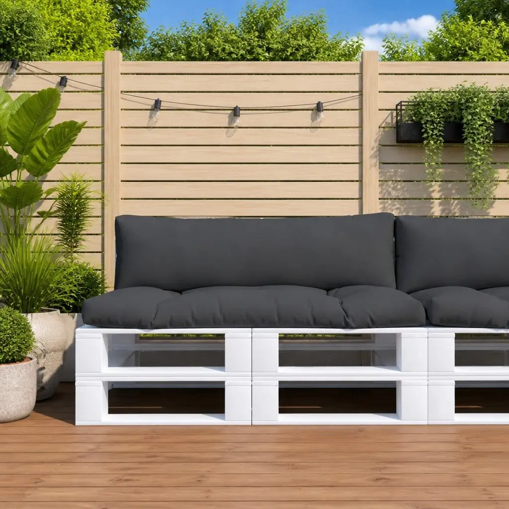 Pallet Cushions Outdoor Garden Furniture Seat Pad Anthracite 2 Piece