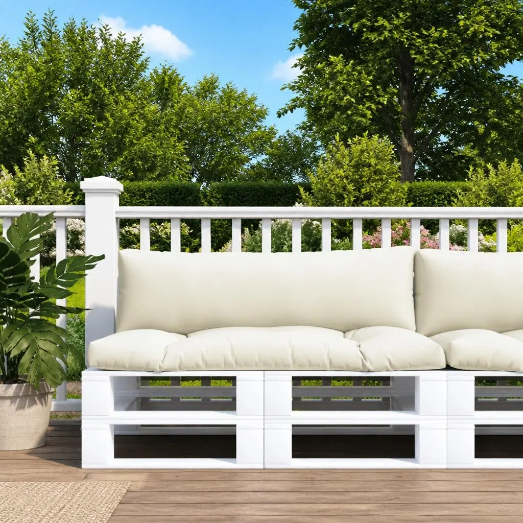 Pallet Cushions 2 Pieces Cream Outdoor Garden Seat Pad Furniture Cushion