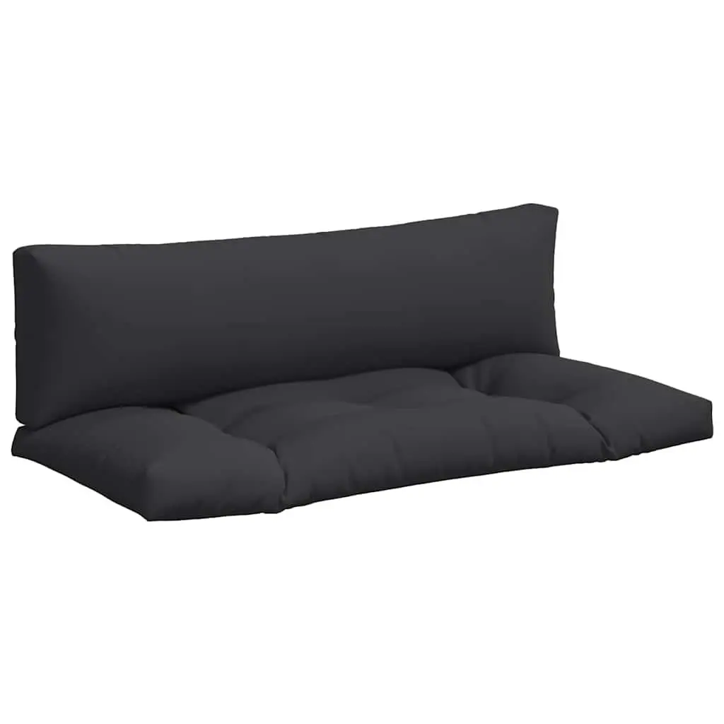 Pallet Cushions Indoor Outdoor Garden Sofa Seat Pad Black 2 Piece