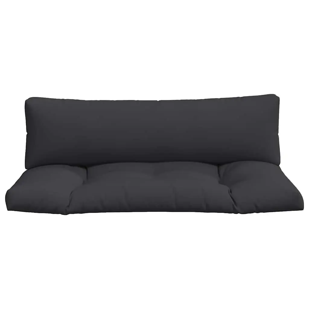 Pallet Cushions Indoor Outdoor Garden Sofa Seat Pad Black 2 Piece