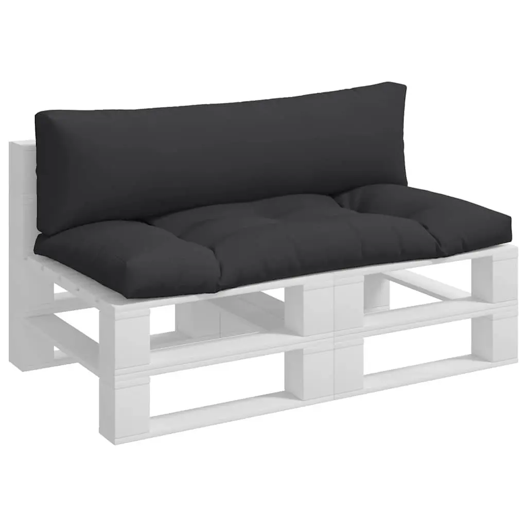 Pallet Cushions Indoor Outdoor Garden Sofa Seat Pad Black 2 Piece
