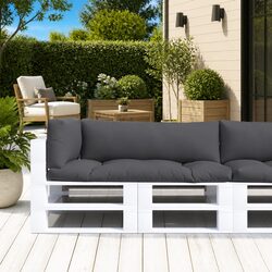 Anthracite Pallet Cushion Set – 3 pcs, Durable and Comfortable