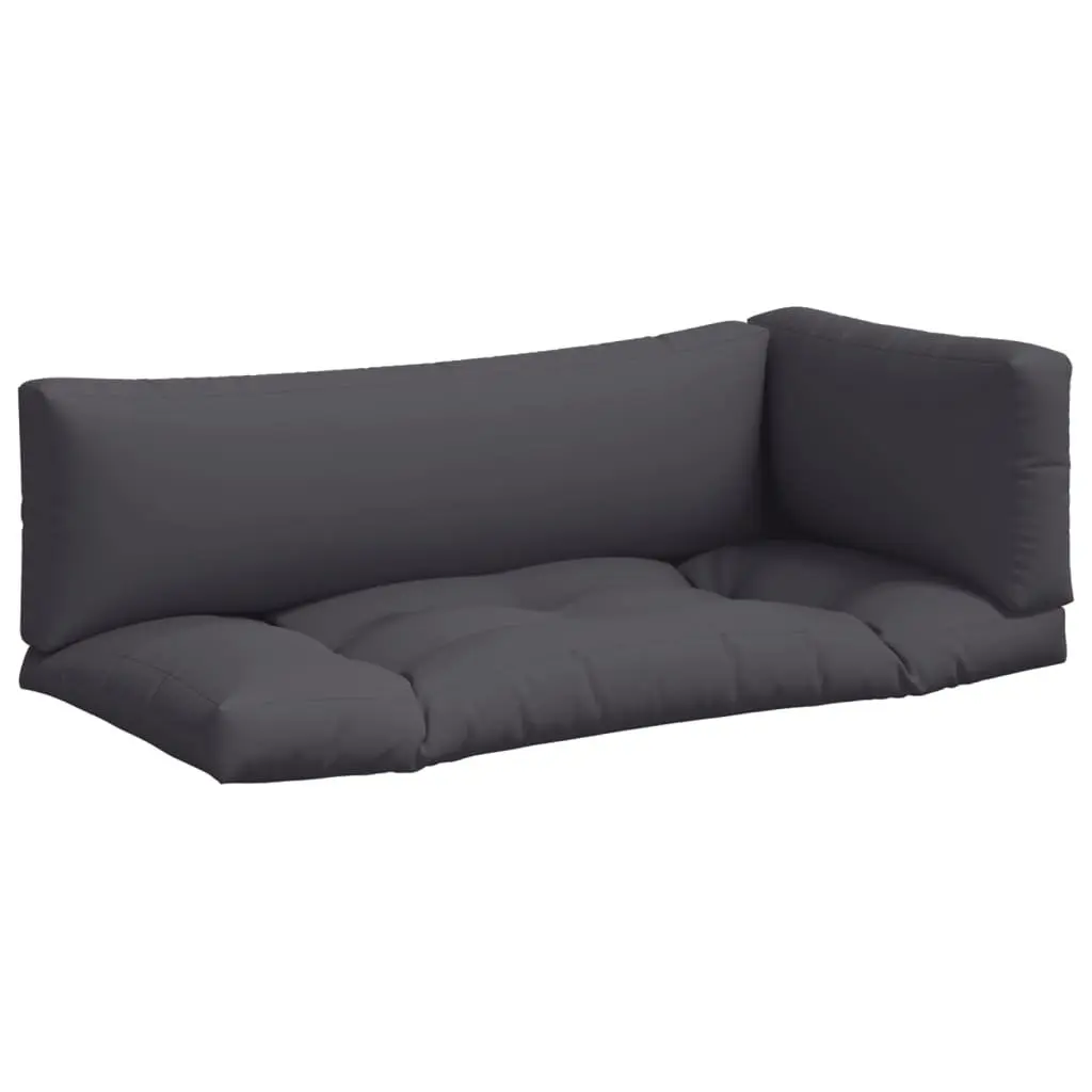 Pallet Cushions 3 pcs Anthracite Outdoor Garden Furniture Seat Pad Decor