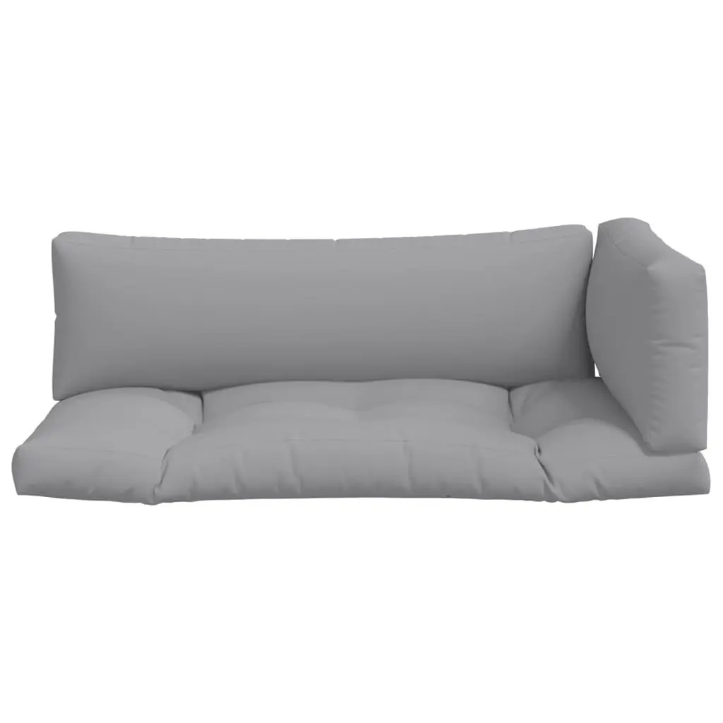 Pallet Cushions 3 pcs Grey Fabric Outdoor Garden Sofa Seat Pad Filler
