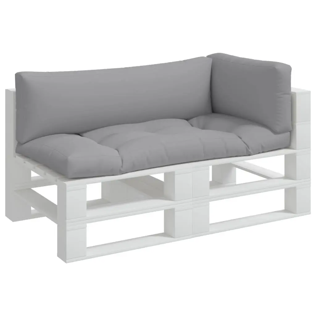 Pallet Cushions 3 pcs Grey Fabric Outdoor Garden Sofa Seat Pad Filler