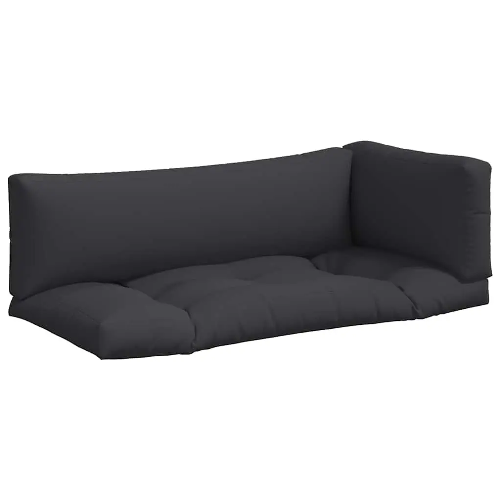 Pallet Cushions 3 pcs Black Outdoor Garden Furniture Seat Pad Decor