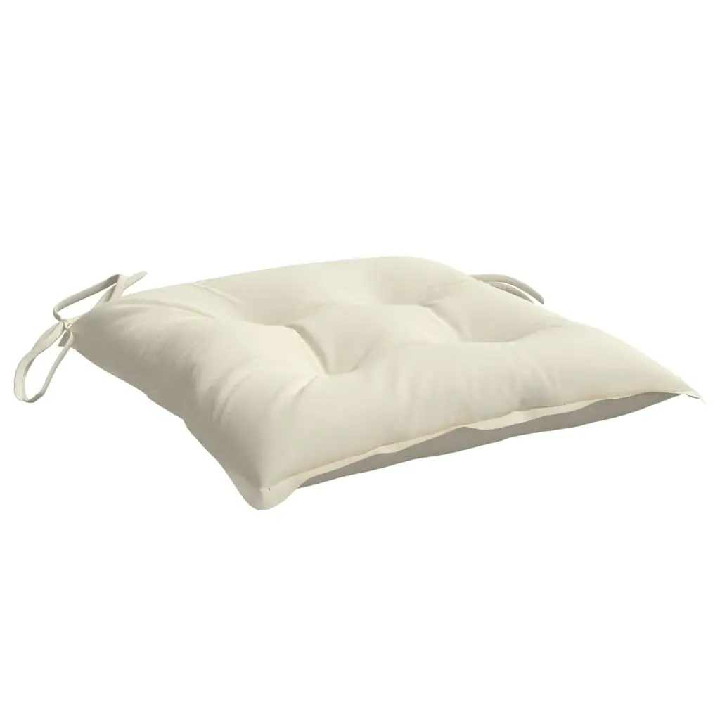 Chair Cushions Outdoor Garden Patio 50 x 50 x 7 cm Cream 4 Pieces Oxford Fabric