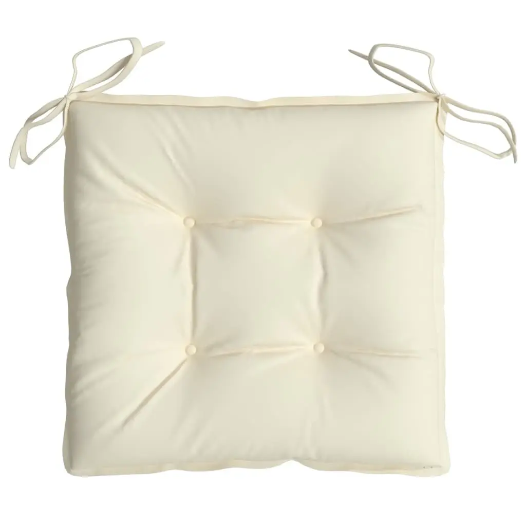 Chair Cushions Outdoor Garden Patio 50 x 50 x 7 cm Cream 4 Pieces Oxford Fabric