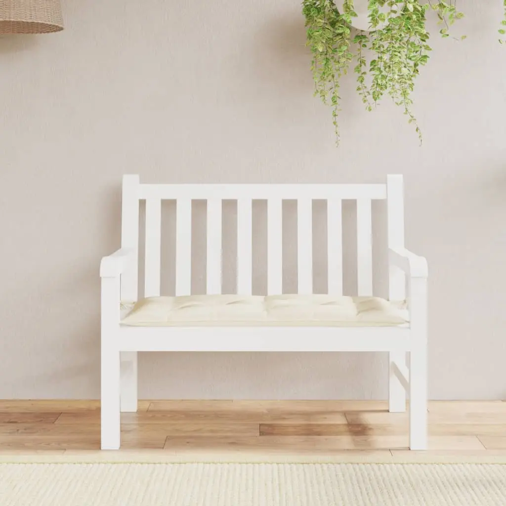 Garden Bench Cushion Outdoor Patio Seat Pad Cream 100x50x7cm