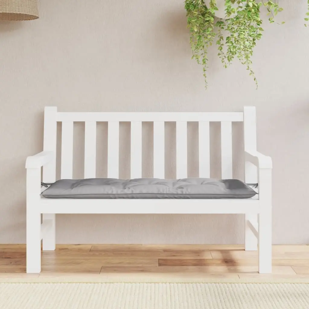 Garden Bench Cushion Grey 120x50x7cm Outdoor Patio Seat Pad Water-Resistant