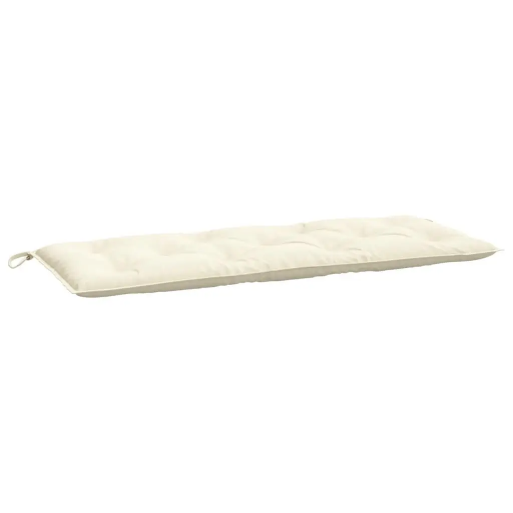 Garden Bench Cushion Outdoor Use Cream Oxford Fabric 120x50x7cm