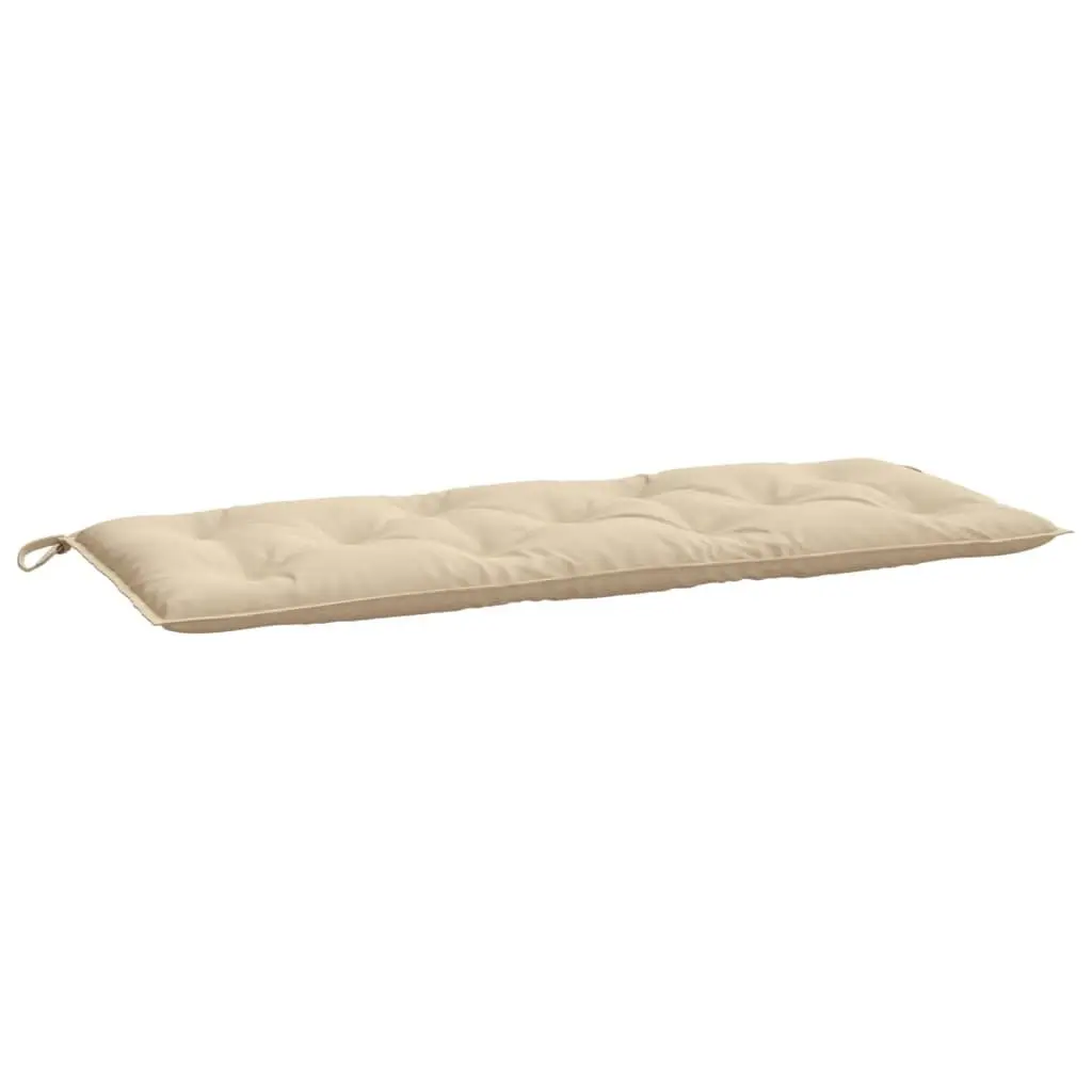 Garden Bench Cushion Outdoor Patio Seat Pad Beige 120 x 50 x 7 cm Oxford Fabric Water-Resistant