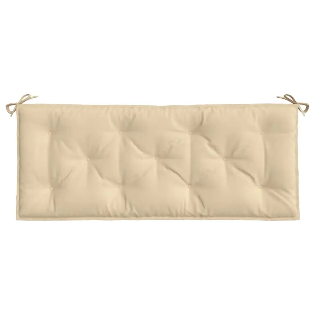 Garden Bench Cushion Outdoor Patio Seat Pad Beige 120 x 50 x 7 cm Oxford Fabric Water-Resistant