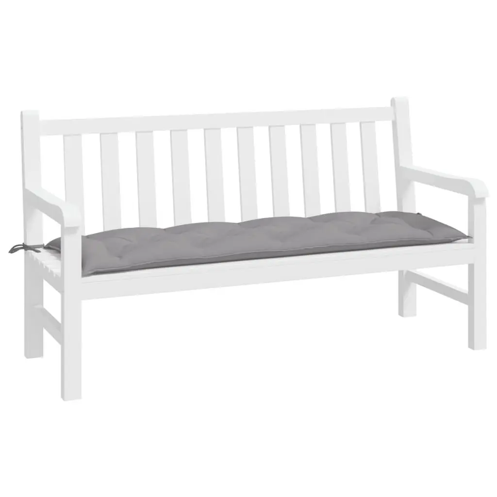 Garden Bench Cushion 150x50 cm Grey Outdoor Patio Seat Pad Oxford Fabric