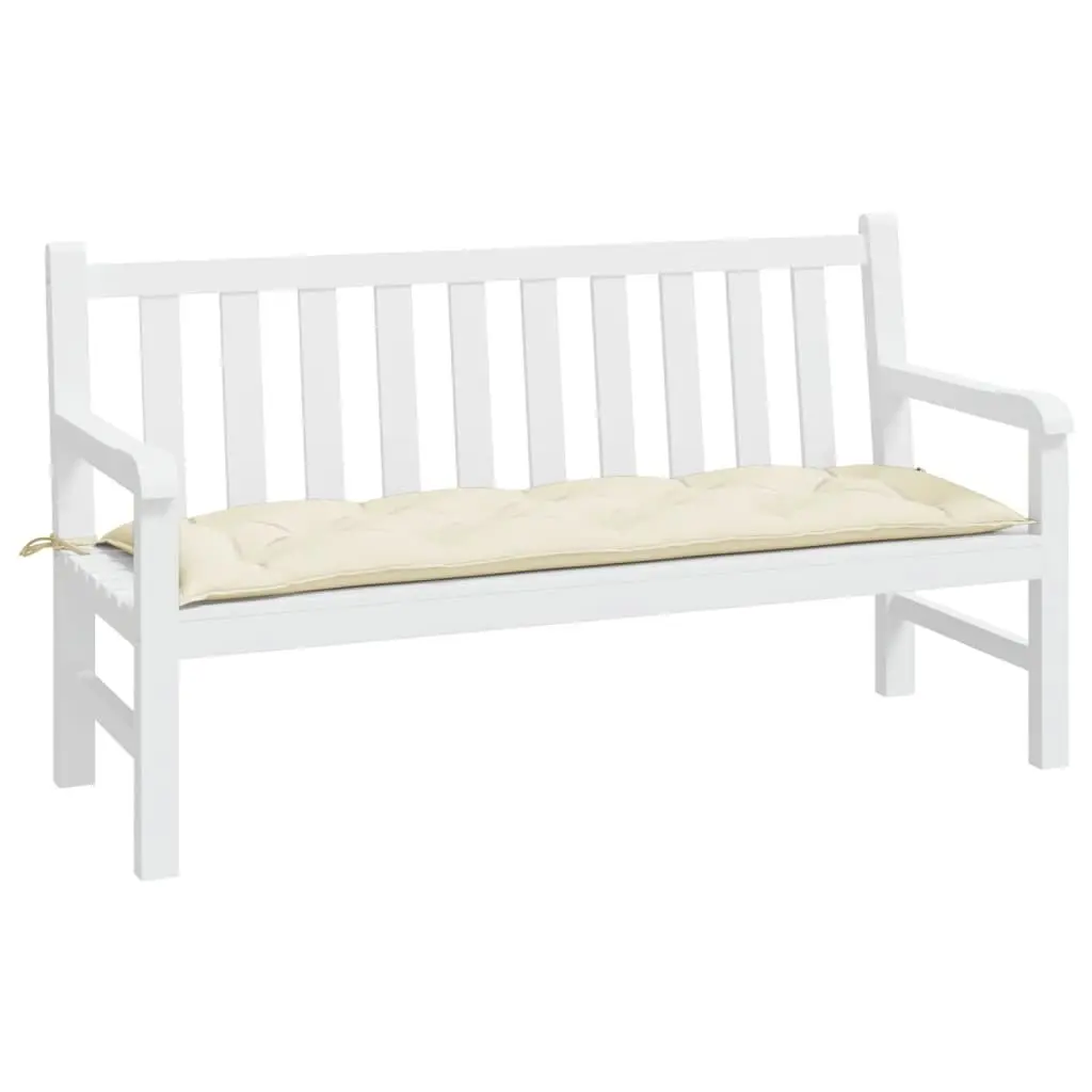 Garden Bench Cushion, 150 x 50 x 7 cm, Cream
