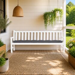 Garden Bench Cushion Anthracite 200x50x7cm Oxford Fabric Outdoor Patio Seat Pad