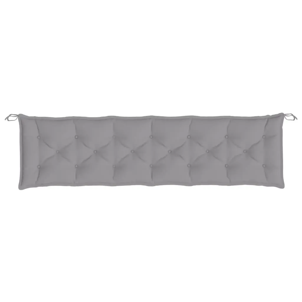 Garden Bench Cushion Grey 200x50x7cm Outdoor Patio Seating Pad Water-Resistant
