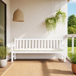 Garden Bench Cushion Cream Outdoor Patio Seat Pad Water-Resistant Oxford Fabric