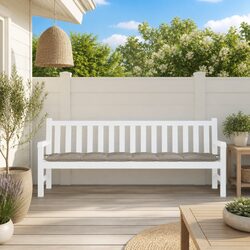 Garden Bench Cushion Specifications: Taupe Oxford Fabric 200x50x7 cm